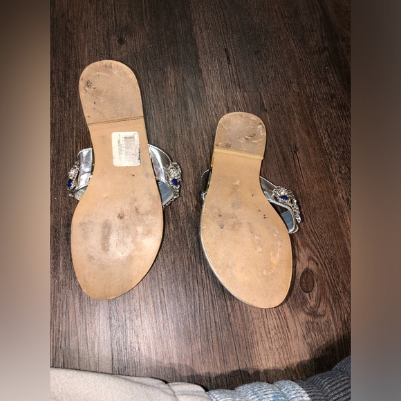 Silver Fancy Sandals with Stones (please see photos for sizing) - Picture 2 of 7